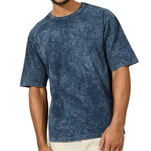 breathable cotton fabric relaxed fit crew neck Men's <b>T</b>-<b>Shirts</b> with faded texture breathable cotton fabric relaxed fit crew neck - Product Image 2