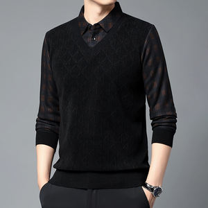 Pull en tricot d'hiver en gros, tissu doux de qualité supérieure, pull chaud à manches longues, décontracté, élégant et confortable pour le bureau - Product Image 1