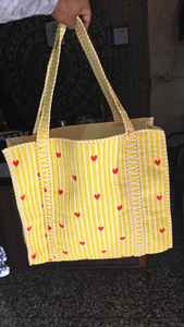 Handmade Soft <b>Quilted</b> Cotton Tote Bag Multi-Purpose Eco-Friendly <b>Handbag</b> Solid Color Linen Lining Custom Sizes & Prints - Product Image 4