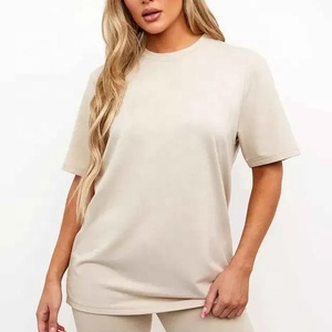 Camisetas lisas de mujer con logotipo personalizado, camiseta informal de gran tamaño para mujer, camiseta unisex personalizada de buena calidad - Product Image 2