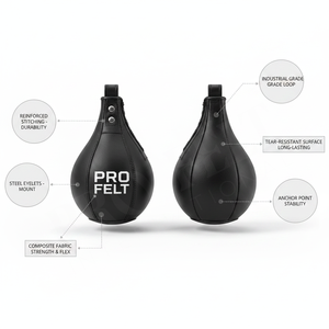 อุปกรณ์เสริมสำหรับชกมวย Pro Felt ทำจากหนัง PU ลูกบอลซ้อมชกแบบสองหัว พร้อมโลโก้สั่งทำได้ ลูกบอลฝึกซ้อม MMA มวยไทย อุปกรณ์ฟิตเนส - Product Image 2