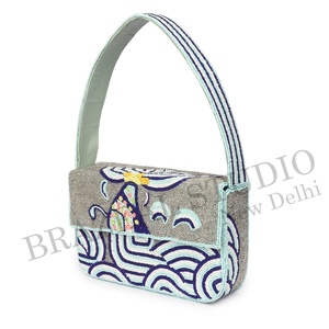 Nuevo Bolso de Mano BRAZEAL STUDIO para Mujer, Diseño de Moda, Bordado a Mano con Cuentas, Patrón Geométrico, Tipo Clutch - Product Image 3