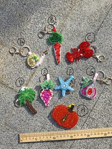 Beautiful Handmade Beaded Keychain with Colorful Embroidery Design for Women Girls Handbags <b>Backpacks</b> and Gift Giving - Product Image 6