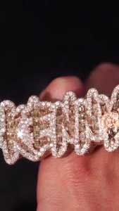 Iced Out 925 Sterling Silver VVS Moissanite Diamond Luxury Elegant Hip Hop <b>Statement</b> <b>Ring</b> For Unisex Party wear - Product Image 5