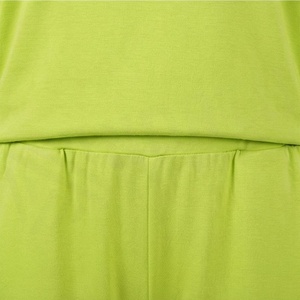 2 Piece High Quality Formal Solid Above Knee Home Wear Suit Short Sleeve T Shirt and Shorts <b>Twin</b> <b>Set</b> for Women - Product Image 5