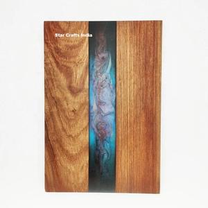 Planche à découper en bois et résine époxy, très tendance, pour la maison et la cuisine, élégante, pour fromages et préparations culinaires - Product Image 5