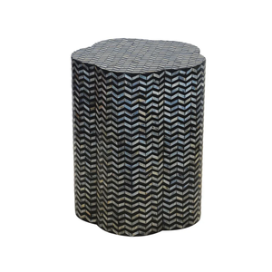 Mesa Auxiliar Moderna Hecha a Mano en Negro y Plata con Madreperla, Ecológica, para Dormitorio o Sala de Estar, Venta al Por Mayor desde Vietnam - Product Image 1