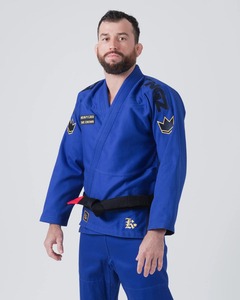 Uniforme de Jiu Jitsu Brasileño de Alta Calidad, Marca Kingz Comp 450 V6, Color Azul, Alta Resistencia - Product Image 2