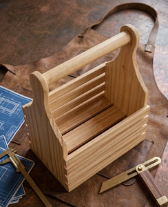 Rustic Wooden Cutlery Stand for <b>Kitchen</b> Countertop Organizer Holder Spoons Forks Knives Dining <b>Table</b> Storage Handmade Durable - Product Image 3