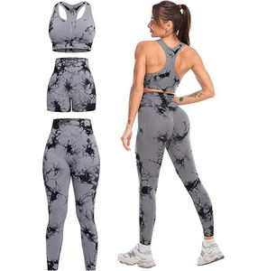 SALSPOR Conjuntos Deportivos de 3 Piezas para Mujer, Leggings Levanta Glúteos con Sujetador Deportivo de Alto Impacto y Pantalones Cortos de Gimnasio - Product Image 2
