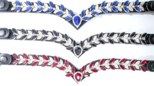 Accesorios de Equitación de Lujo: Cabezada de Cuero con Cristales de Doble Hoja y Botón de Liberación Rápida Rivoli de 10mm - Product Image 4