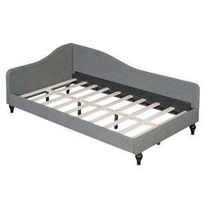 Divano letto a L in lino grigio, misura Twin, con gambe in legno massello, SKU precedente SF000145AAE - Product Image 3