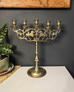 Brass Candelabra With Seven Arms For Religious Activities Durable Design - Product Image 6