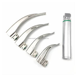 Set de Laringoscopio de Fibra Óptica de Acero Inoxidable Macintosh con 4 Hojas Curvas Veterinarias ORL CE OEM ODM Medivolve MI-600131 - Product Image 4