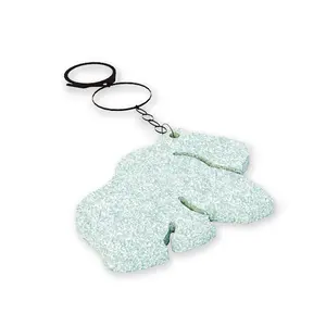 Create Your Own Logo Textile Board Keychain Parts Recycled Waste Fabric Souvenir Custom Key Ring