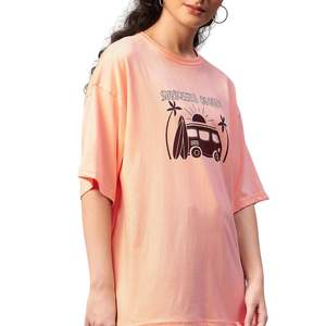 Camiseta Casual Ecológica para Mujer con Estampado Gráfico Personalizado, de Algodón, Manga Corta, Cuello Redondo, Estampado de Cactus, Corte Regular, Venta al Por Mayor OEM - Product Image 4