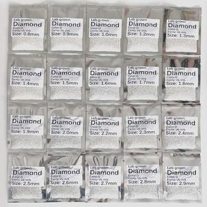 Diamants synthétiques ronds taille brillant HPHT cultivés en laboratoire, de 1,0 mm à 3,2 mm, couleur blanche, clarté VVS VS, diamants synthétiques en vrac pour bijoux - Product Image 2
