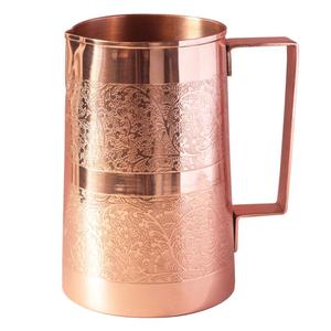 Taza de cobre martillado a mano, brillante y elegante, con un diseño cosido para beber al aire libre - Product Image 6