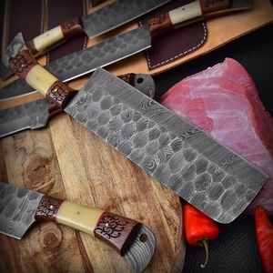 Handmade Carbon Steel Chef <b>Knife</b> <b>Set</b> 5-Piece Razor <b>Sharp</b> Sustainable Multifunction Customizable Wholesale Wood Craft - Product Image 4