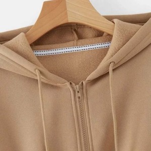 Sudadera con Capucha Estampada 100% Algodón para Mujer, Otoño Invierno, Ecológica, Personalizada, Estilo Crop Top, Venta al Por Mayor - Product Image 2