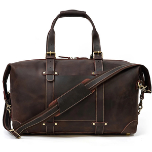 Wholesale <b>Men</b> and Women Portable Outdoor Gear <b>Travel</b> <b>Bag</b> Canvas and <b>Leather</b> for Hiking and Camping OEM Service - Product Image 4