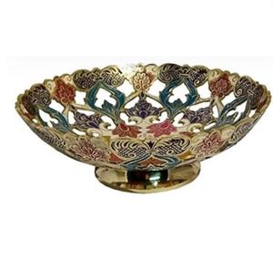 Bol de service décoratif en métal pour collations, riz et dattes, design personnalisé, nouvelle collection, motif intérieur peint à la main, pour fruits - Product Image 4