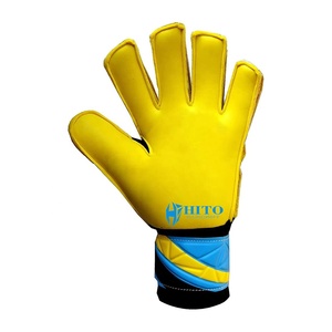 Gants de gardien de but de football en latex allemand noir et jaune, design personnalisé de qualité supérieure, embossage allemand, sangle en latex allemand 4 mm, paume plate - Product Image 3