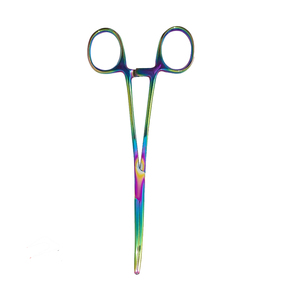 Pinces de pêche en acier inoxydable poli miroir couleur arc-en-ciel en titane pour la pêche en plein air, pinces hémostatiques pour pêcheurs - Product Image 2