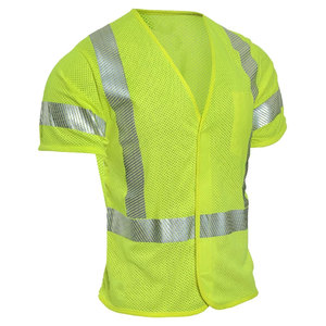 Reflective High Visibility Breathable Polyester Unisex Safety Vest for Construction Workwear Security <b>Worker</b> Vest <b>Jackets</b> - Product Image 2