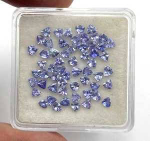 Pierres précieuses en Tanzanite naturelle, taille trilobée, 2,75 mm, pierres de Tanzanite calibrées pour la fabrication de boucles d'oreilles, vente en gros - Product Image 6