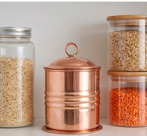 Antique Copper Spice Storage Jar With Lid Round Polished Classic Design Metal Kitchenware Dessert Container And Food Container - Product Image 3