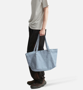 Printed Cotton Tote Bag Light Blue Eco Friendly Woven Adjustable Washable Large Capacity - Product Image 1