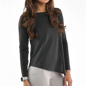 Camiseta Deportiva de Manga Larga para Mujer, Corte Holgado, Secado Rápido, para Gimnasio, Running, Yoga, de Alta Calidad - Product Image 6