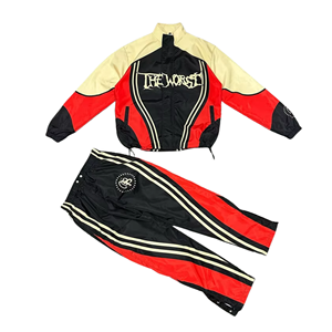 Unisex White <b>Pink</b> Color Blocking <b>Tracksuit</b> Set Hooded Zipper Full Sleeve Shorts Breathable Sporty Summer Wear - Product Image 6