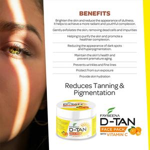 Indian Manufactured D <b>Tan</b> <b>Face</b> Pack with Vitamin C for <b>Tan</b> Removal and Instant Skin Brightening Available At Best Market Price - Product Image 4