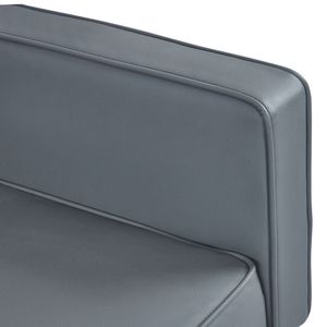 Divano per Soggiorno in Pelle PU Grigio Opaco 2131PU-GY - Product Image 4