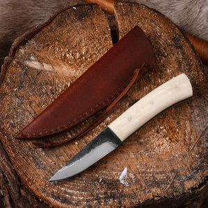 Vikings Puuko <b>Knife</b> Premium Quality DIY OEM Wild High Carbon Steel Straight Edge Clip Point Wood <b>Handle</b> Outdoor Hunting - Product Image 5