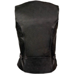 Waterproof <b>Women</b> Leather Vest Casual Ladies Slim Fit <b>Sleeveless</b> <b>Jacket</b> Outerwear Biker Wear Custom Logo Design Leather Vests - Product Image 6