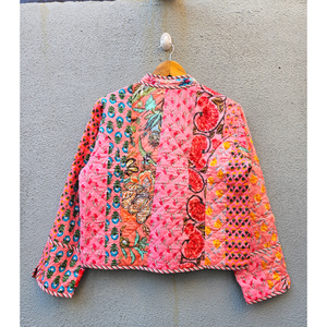 Chaqueta acolchada estilo bohemio para mujer, con bordado floral, cuello mandarín, ropa exterior de algodón, abrigo informal de otoño, regalo para ella. - Product Image 6