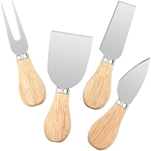Elegante juego de 4 cuchillos para queso de acero inoxidable con mango de mármol blanco, herramientas de cocina ecológicas para servir en el hogar y como regalos de boda. - Product Image 6