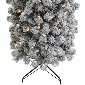 Albero di Natale a batteria da 2,4 m con design floccato realistico e opzione di personalizzazione per decorazioni interne ed esterne - Product Image 6