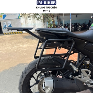 Support de sac latéral droit/gauche en acier inoxydable pour moto PH KIN KHC M-Biker Modèle 4, pour sacoches de selle MT15 - Product Image 6