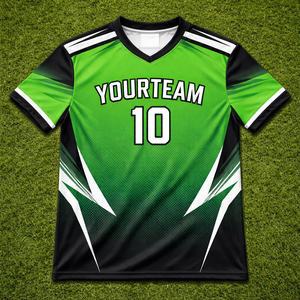 เสื้อฟุตบอลทีมโรงเรียนแบบสั่งทำพิเศษ ไซส์ใหญ่ แห้งเร็ว ระบายอากาศได้ดี ผ้าโพลีเอสเตอร์ 100% ปักชื่อผู้เล่นตามสั่ง - Product Image 4