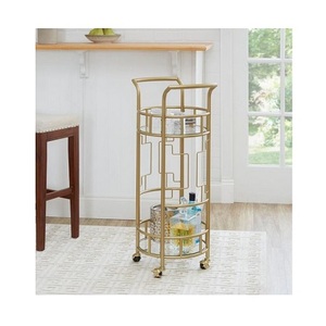 Metal And Glass 2 Tier Serving <b>Trolley</b> Fancy Design Customized Size Food Serving <b>Trolley</b> With Exclusive Quality - Product Image 5