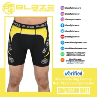 شورت ضاغط جديد مخصص بتقنية التسامي من BLAZE FIGHT WEAR للجري وتدريبات BJJ - للجنسين، صديق للبيئة، قابل للتنفس وسريع الجفاف