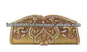 Sacs à main de soirée en soie luxueux avec sac de fête de mariage élégant en diamant - Product Image 5