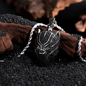 Joyería Hiphop: Colgantes de Moissanita para Hombre, Máscara de Pantera con Incrustaciones de Plata 925, Joyería Hiphop de Moissanita Personalizada para Uso Diario - Product Image 3