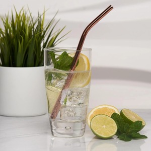 Pailles à boire en métal durables et réutilisables, en acier inoxydable, écologiques, ensemble de pailles pour boissons - Product Image 4