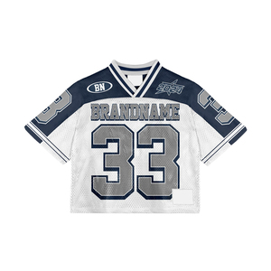 Camiseta de malla vintage para hombre, estilo urbano, personalizada, holgada, de secado rápido, transpirable, para hockey sobre hielo y fútbol, 100% poliéster - Product Image 3