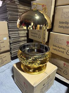 ถาดอุ่นอาหารแบบหรูหรา, ถาดอุ่นอาหารระดับไฮเอนด์, ถาดอุ่นอาหารสำหรับบุฟเฟ่ต์แบบราชวงศ์, ถาดอุ่นอาหารชุบทอง, ถาดอุ่นอาหารดีไซน์ทันสมัย - Product Image 2